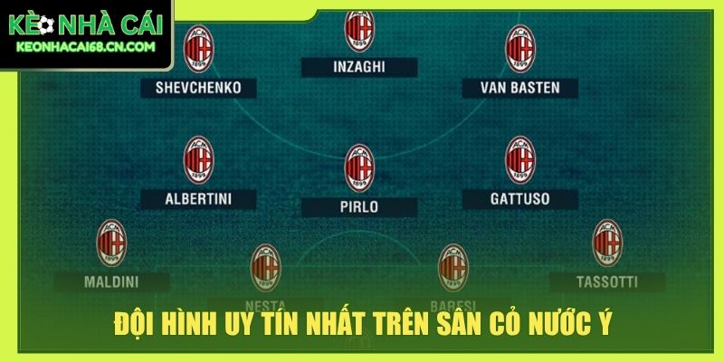 Đội hình uy tín nhất trên sân cỏ nước Ý